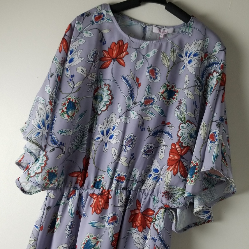 Parker Lilac Floral Dress NWT! Size Medium - Picture 7 of 8
